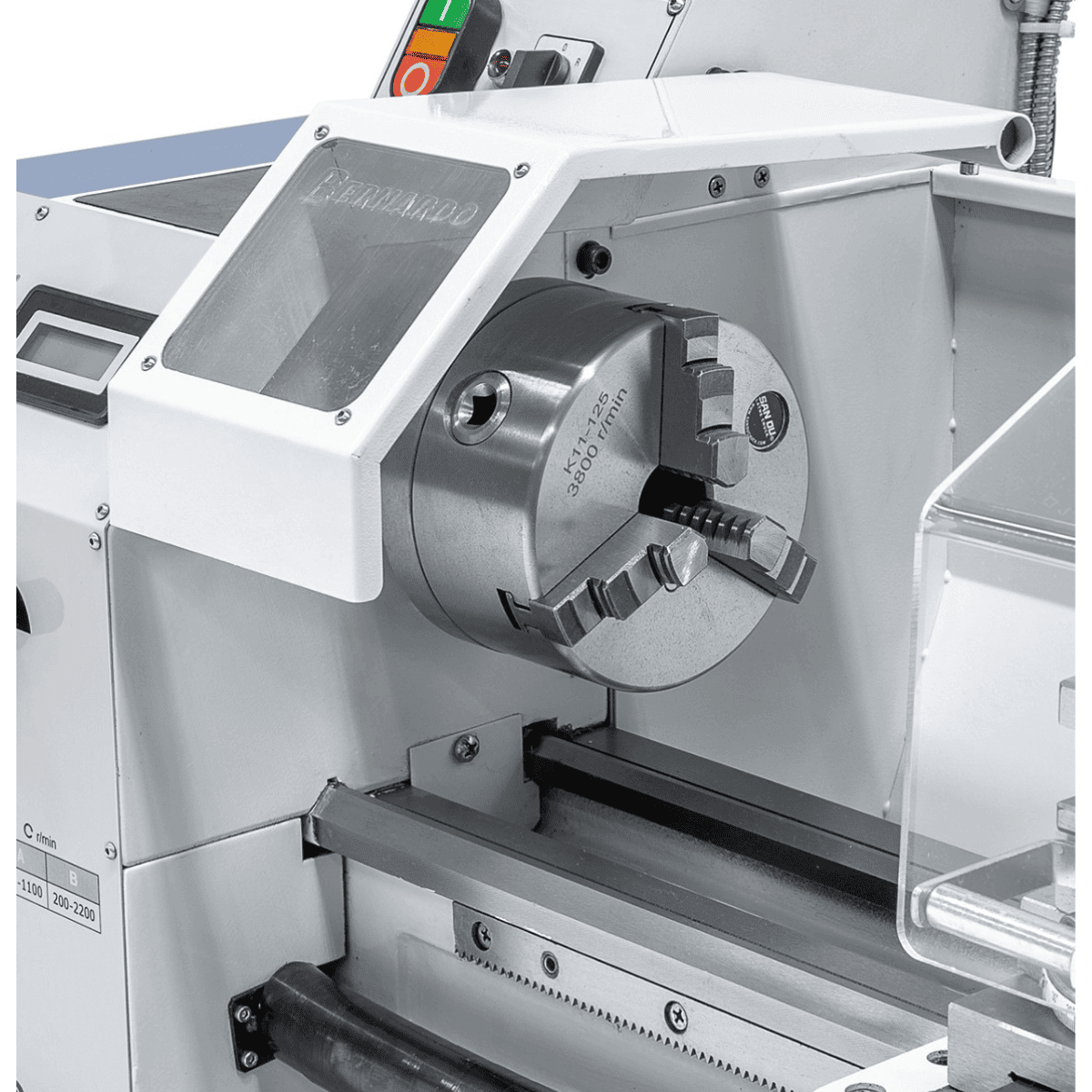 Bernardo Profi 450 S Vario 230V metal lathe with 2-axis DRO DT40