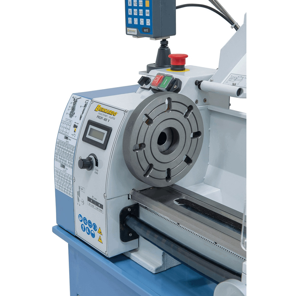 Metal Lathe Bernardo Profi 400 V / 230 V with DRO 2-axis DT 40