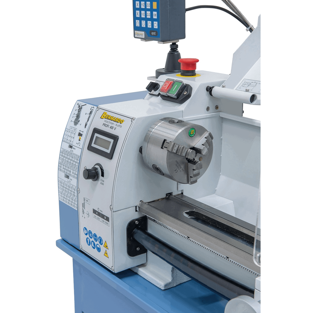 Metal Lathe Bernardo Profi 400 V / 230 V with DRO 2-axis DT 40