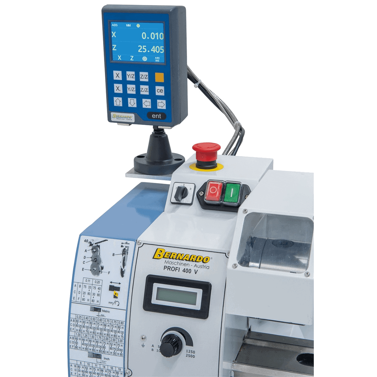 Metal Lathe Bernardo Profi 400 V / 230 V with DRO 2-axis DT 40