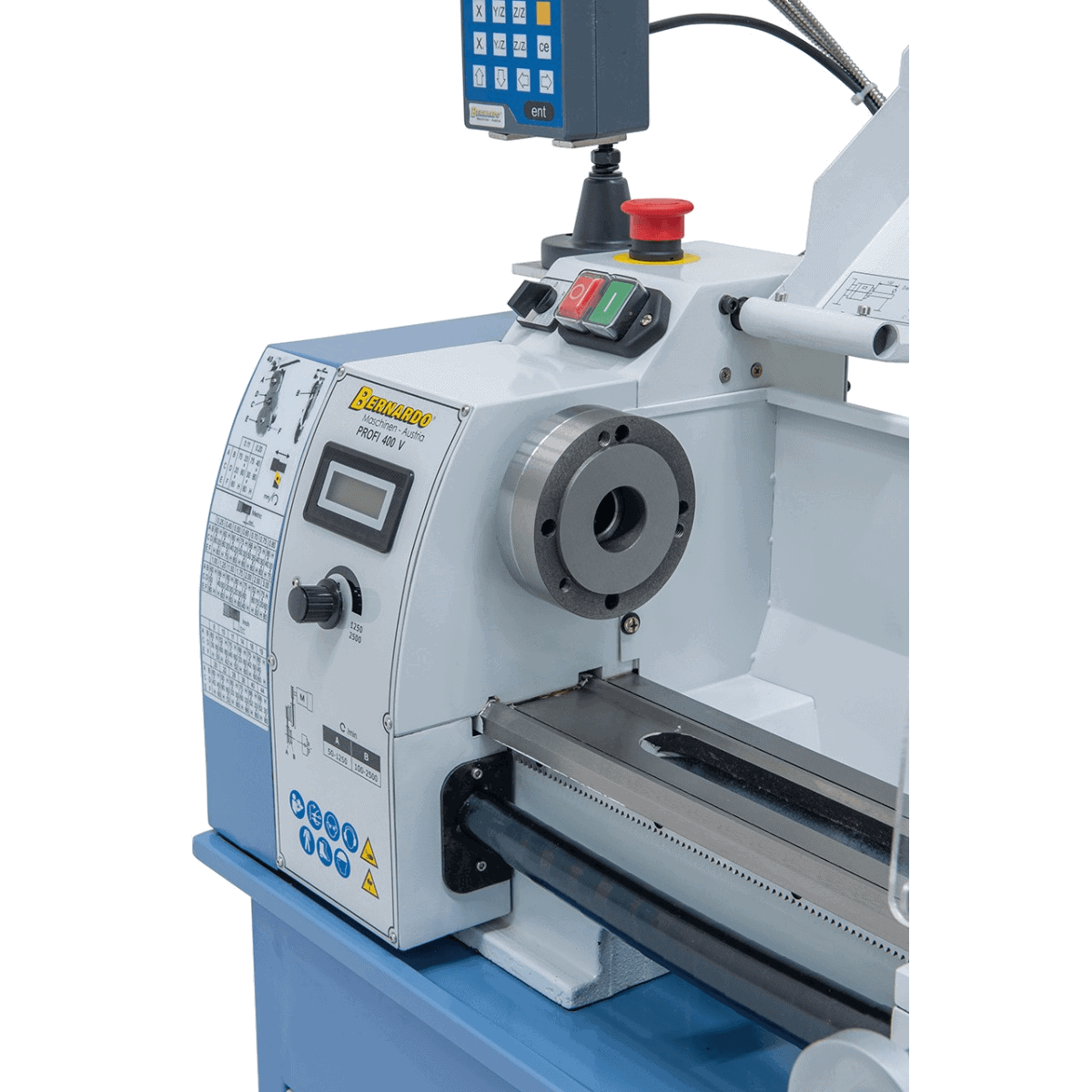 Metal Lathe Bernardo Profi 400 V / 230 V with DRO 2-axis DT 40