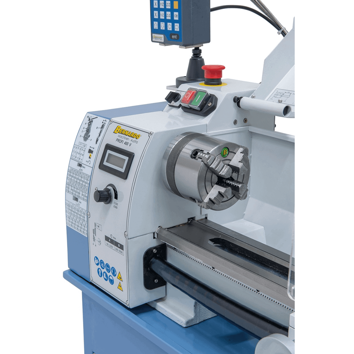 Metal Lathe Bernardo Profi 400 V / 230 V with DRO 2-axis DT 40