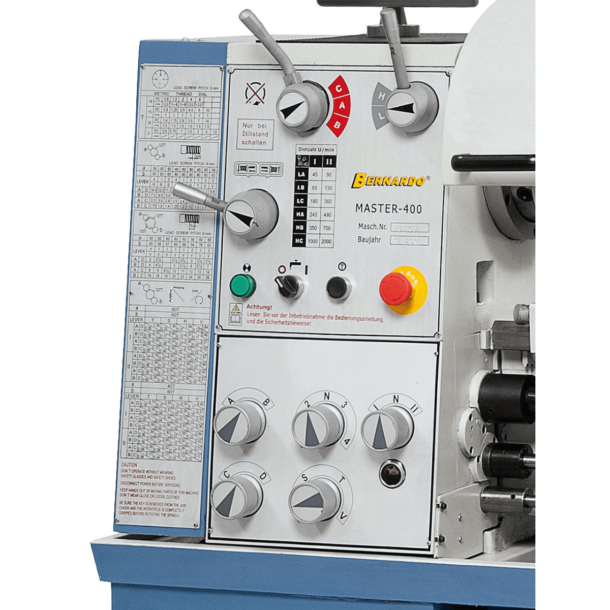 Bernardo Master 400 x 1000 Metal Lathe with 3-Axis DRO