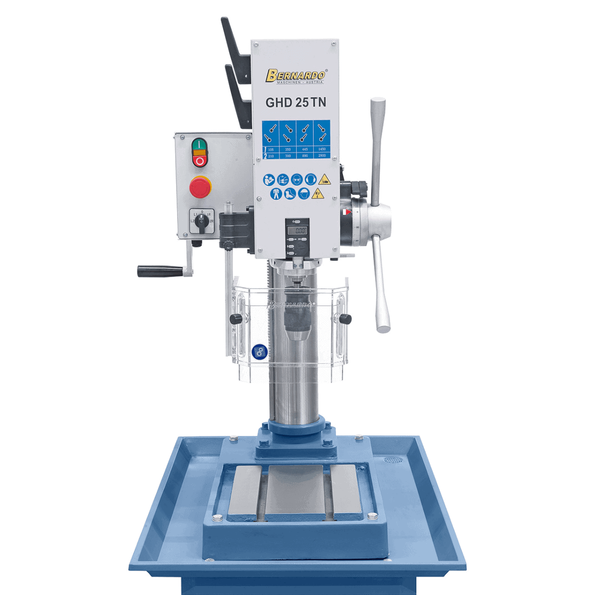 Bernardo pillar drill GHD 25 TN with digital display and gears