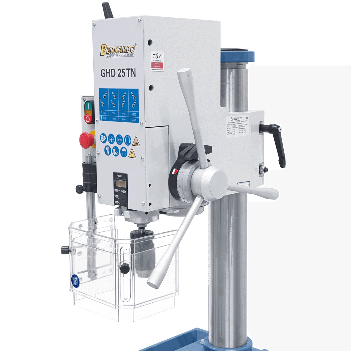 Bernardo pillar drill GHD 25 TN with digital display and gears