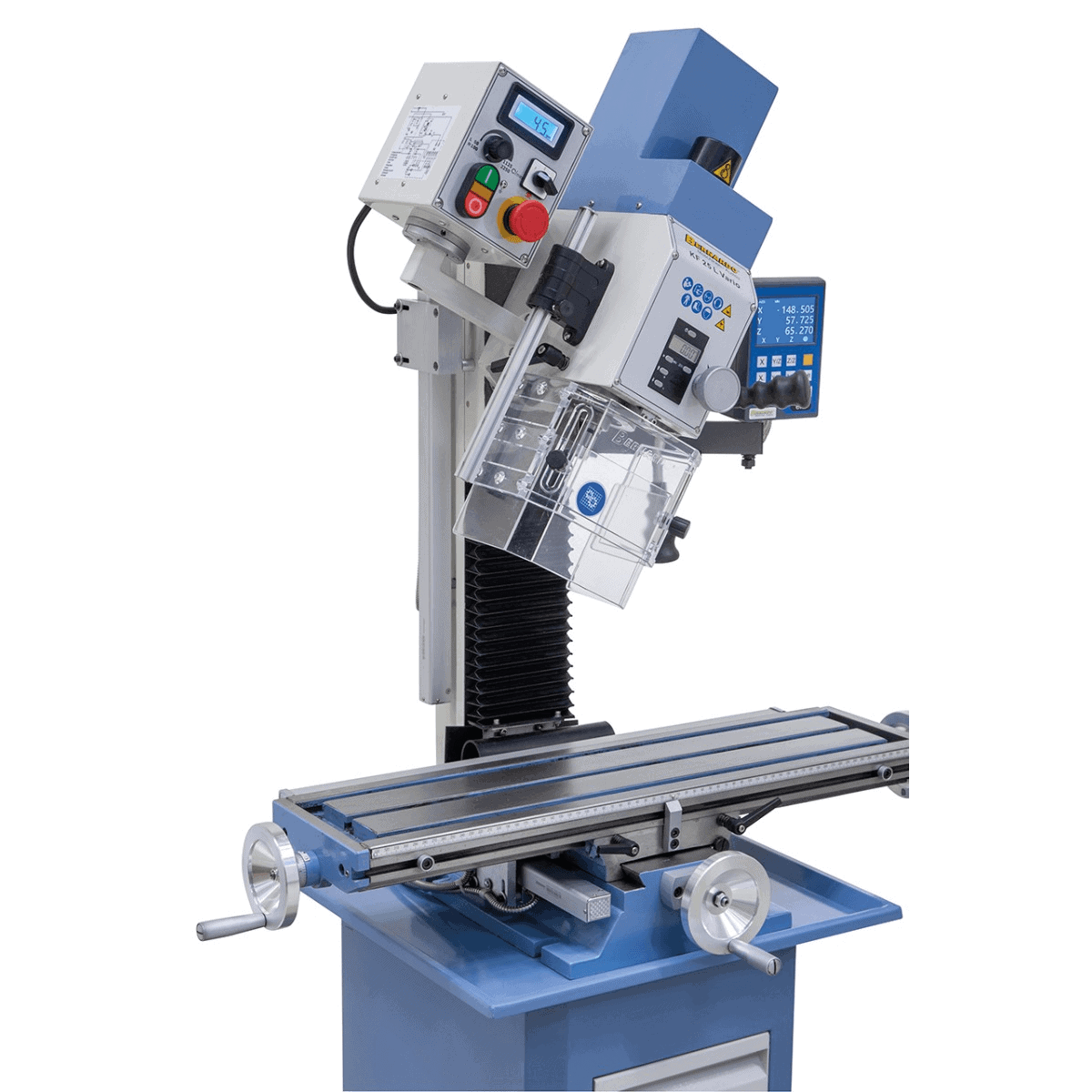 Bernardo KF 25 L Vario Drill-Milling Machine with 3-Axis DRO DT 40 and 700 mm Table