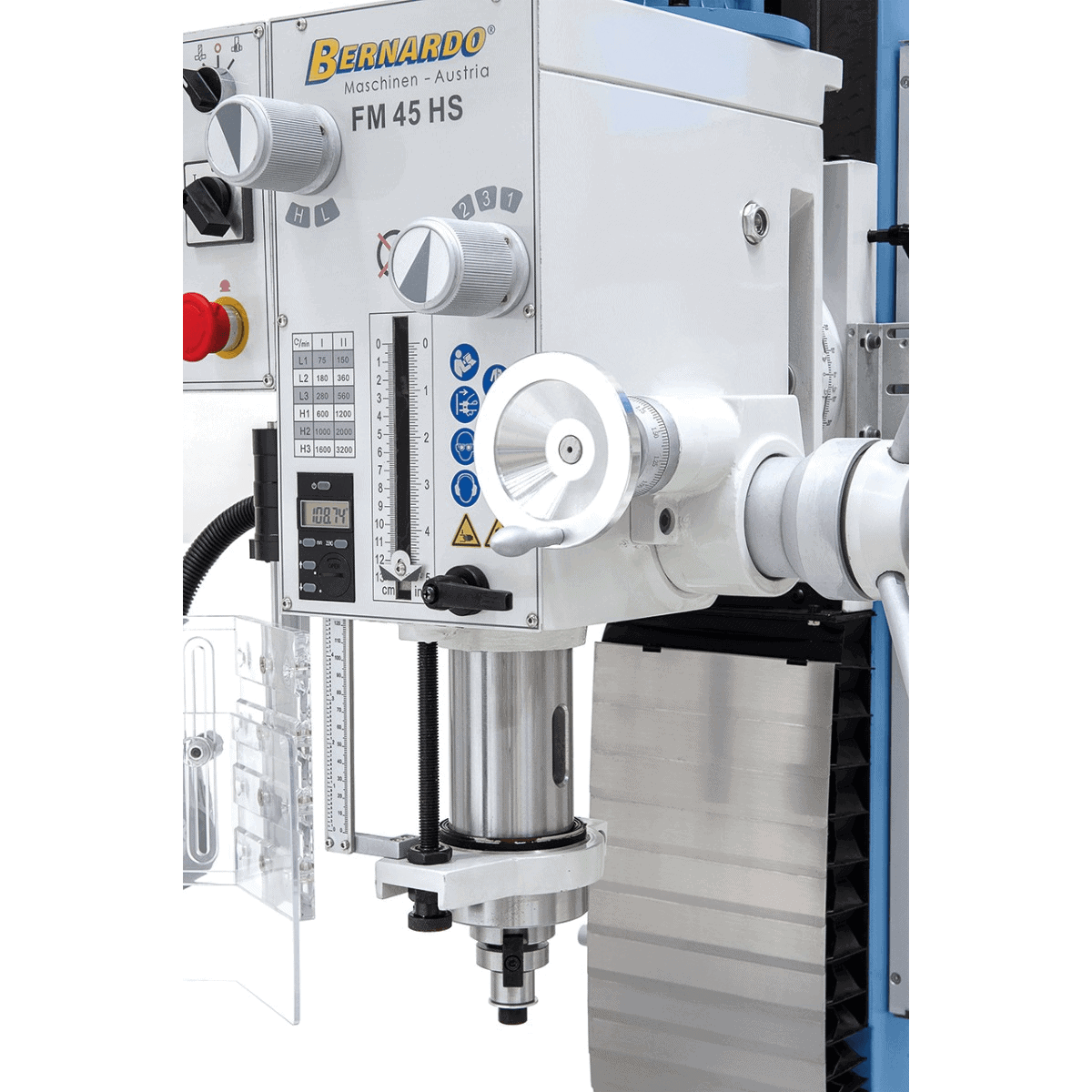 Bernardo Drilling/Milling Machine FM 45 HS with 3-Axis DRO