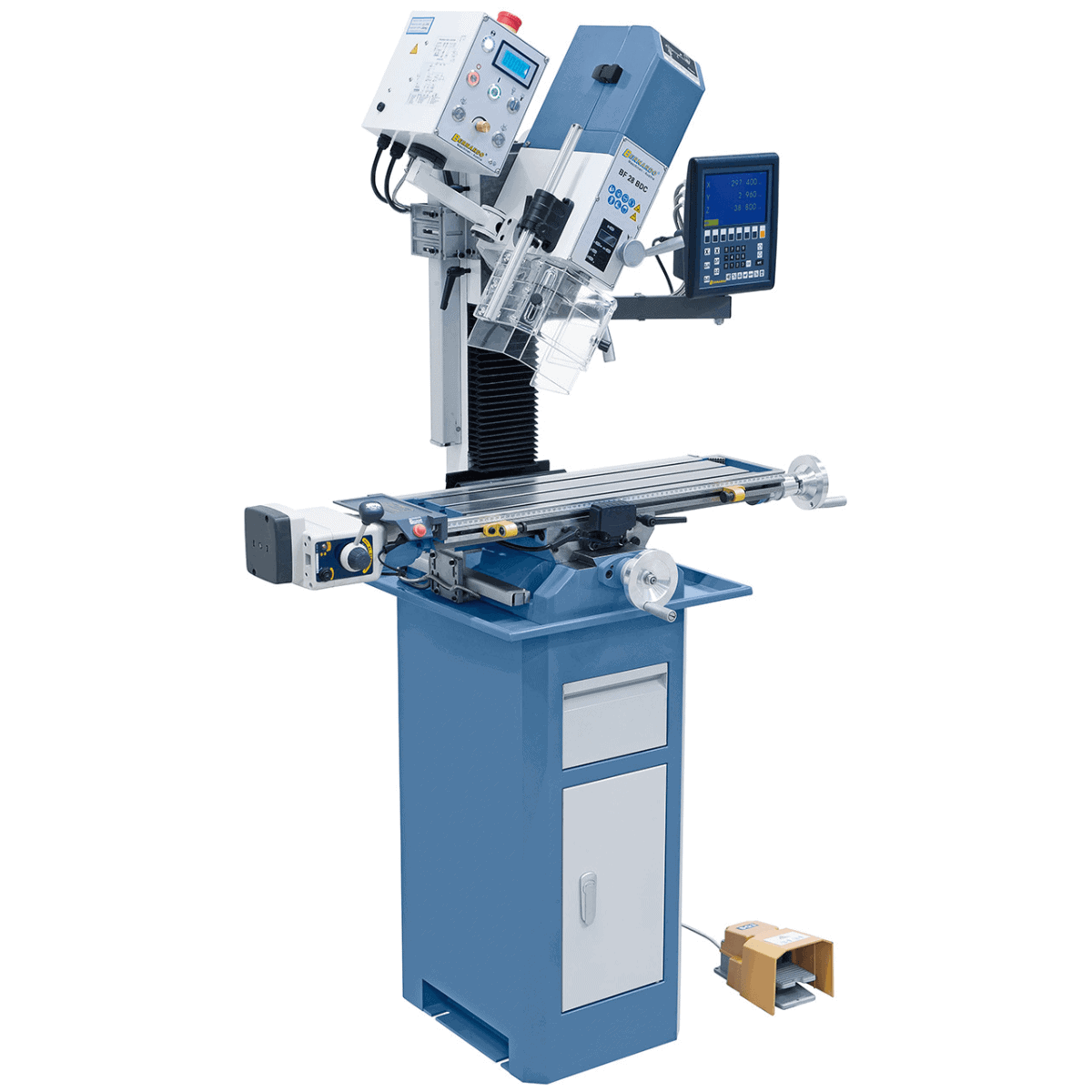 Bernardo BF 28 BDC Mill-Drill with 3-axis DRO ES-12 V and X-axis power feed AL 280 D