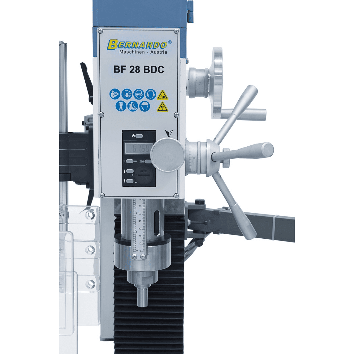 Bernardo BF 28 BDC Mill-Drill with 3-axis DRO ES-12 V and X-axis power feed AL 280 D