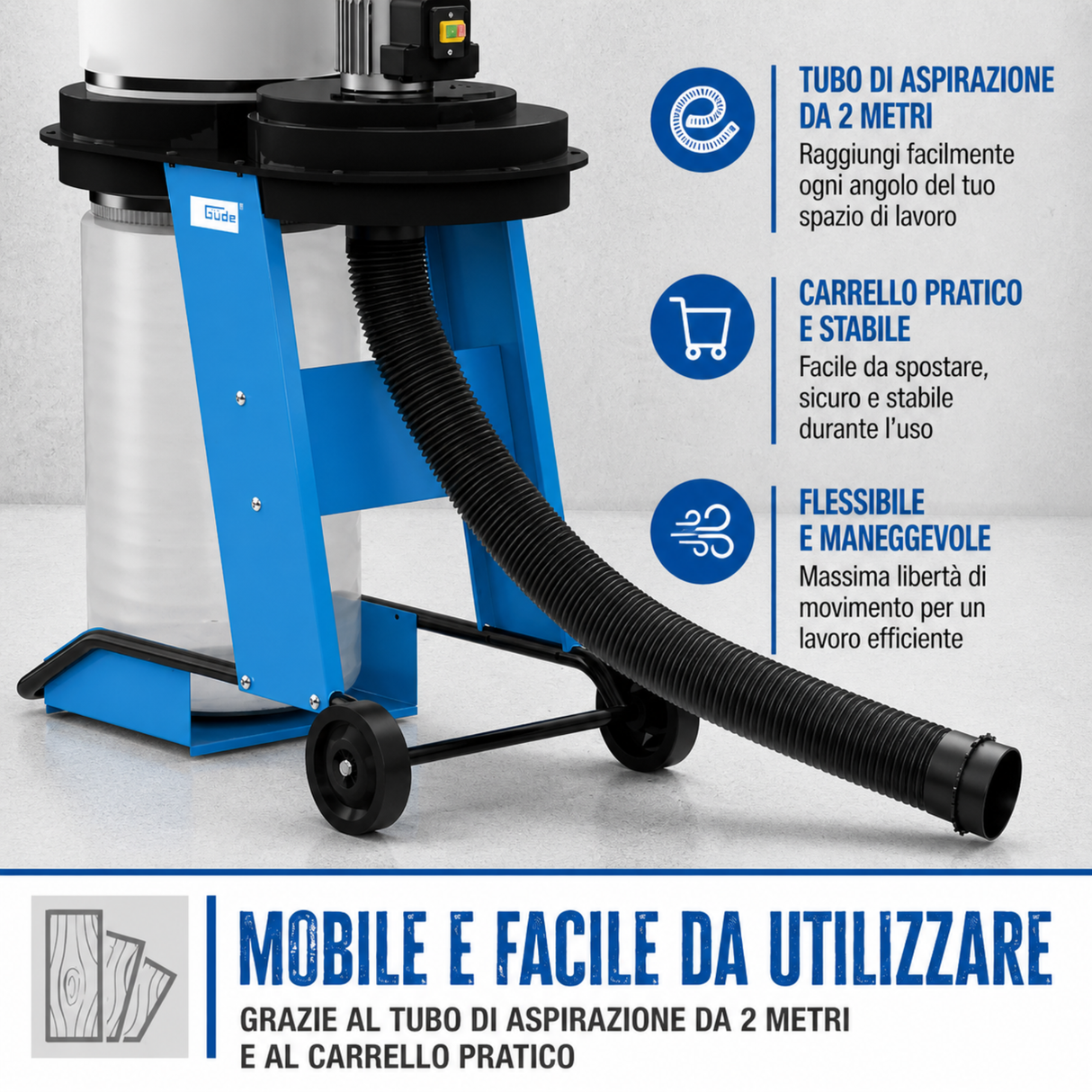 Guede GAA 65.1 Dust Collector 1150 m³/h mobile