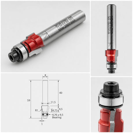 IGM M138 Roundover Router Bit for Edges