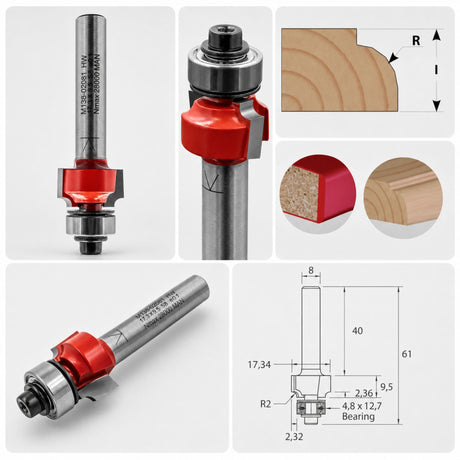 IGM M138 Roundover Router Bit for Edges
