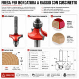 IGM M138 Roundover Router Bit for Edges