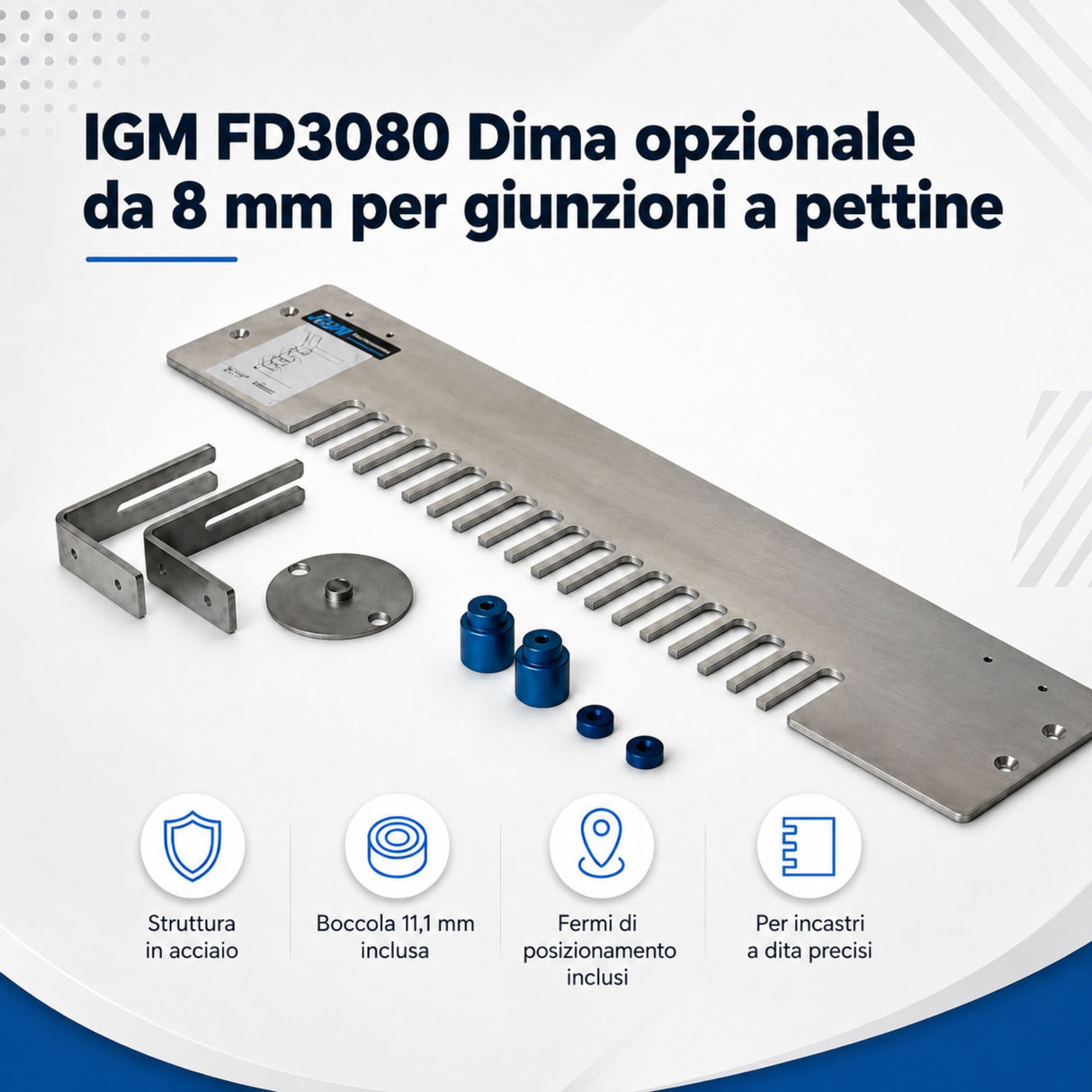 IGM FD3080 Optional 8 mm Template for Box Joints