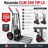 Ravendo CLM 250 TIP LS Sack Truck – Tip-Let System, 250 kg Load Capacity