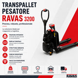 Electric Pallet Truck RAVAS Ergo Truck-2 – electric drive, integrated weighing, 24V Li-ion