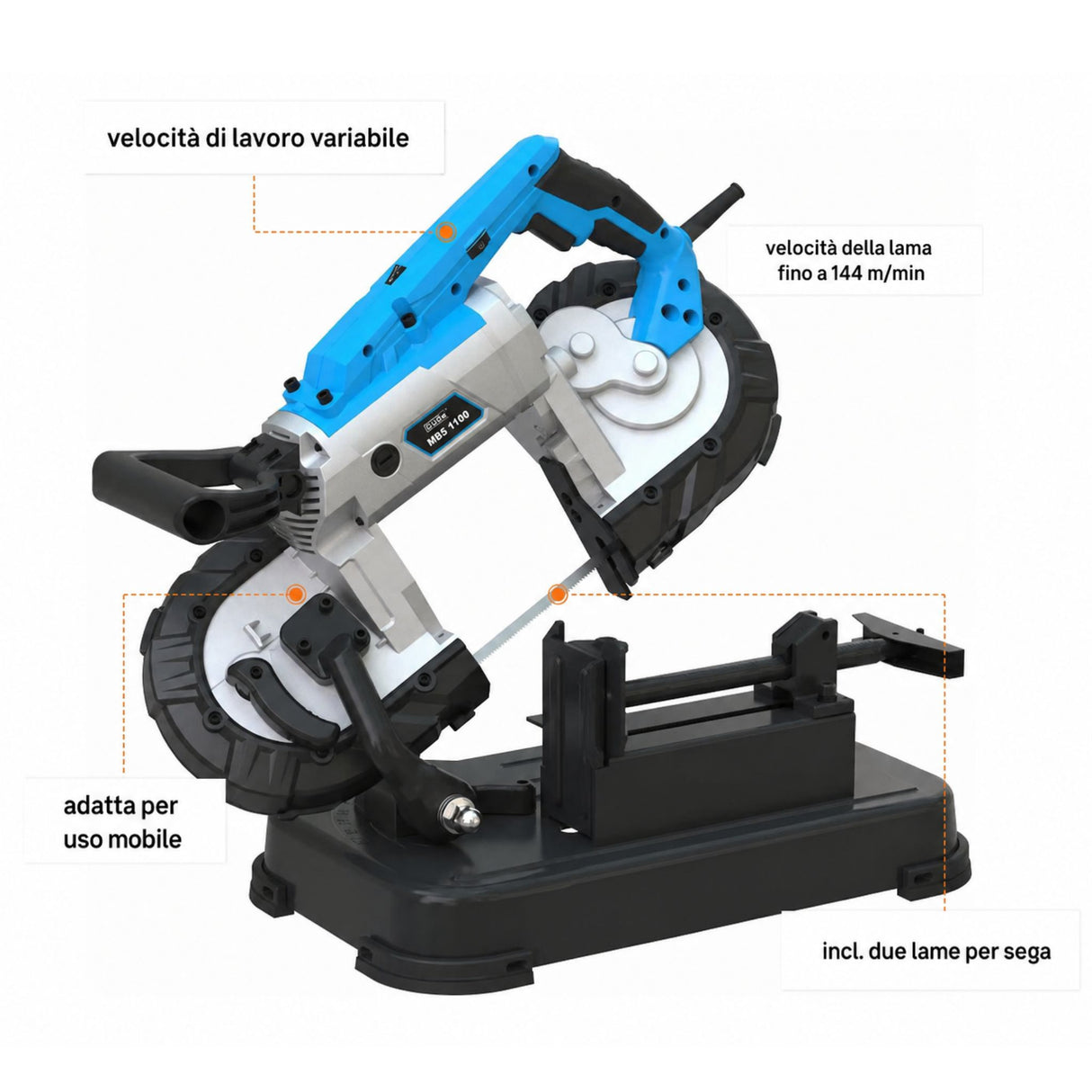 Guede metal bandsaw Guede MBS 1100W + Bimetal Blade 1140 mm
