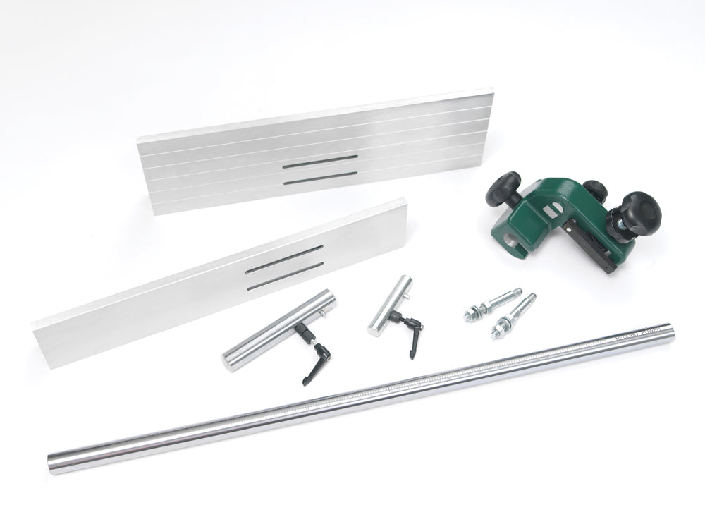 Kit di aggiornamento guida parallela Sabre350 con sistema a camma e supporto bilaterale, compatibile con seghe a nastro Record Power BS300E, BS350S e BS400.