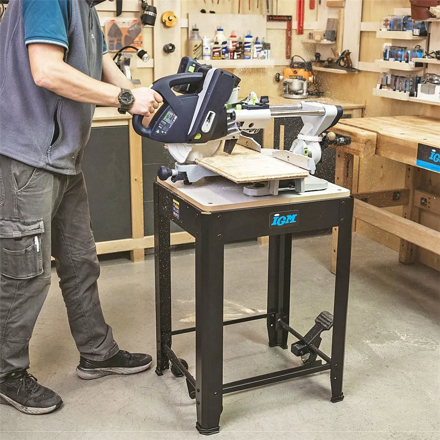 Mobile stand for bench machines IGM ST1M - load capacity 200 kg, top 570×500 mm