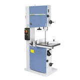Vista completa della HBS 500 N con piano inclinato, guida laterale montata e pulsanti di comando accessibili frontalmente. Pensata per tagli intensivi e lavorazioni professionali.