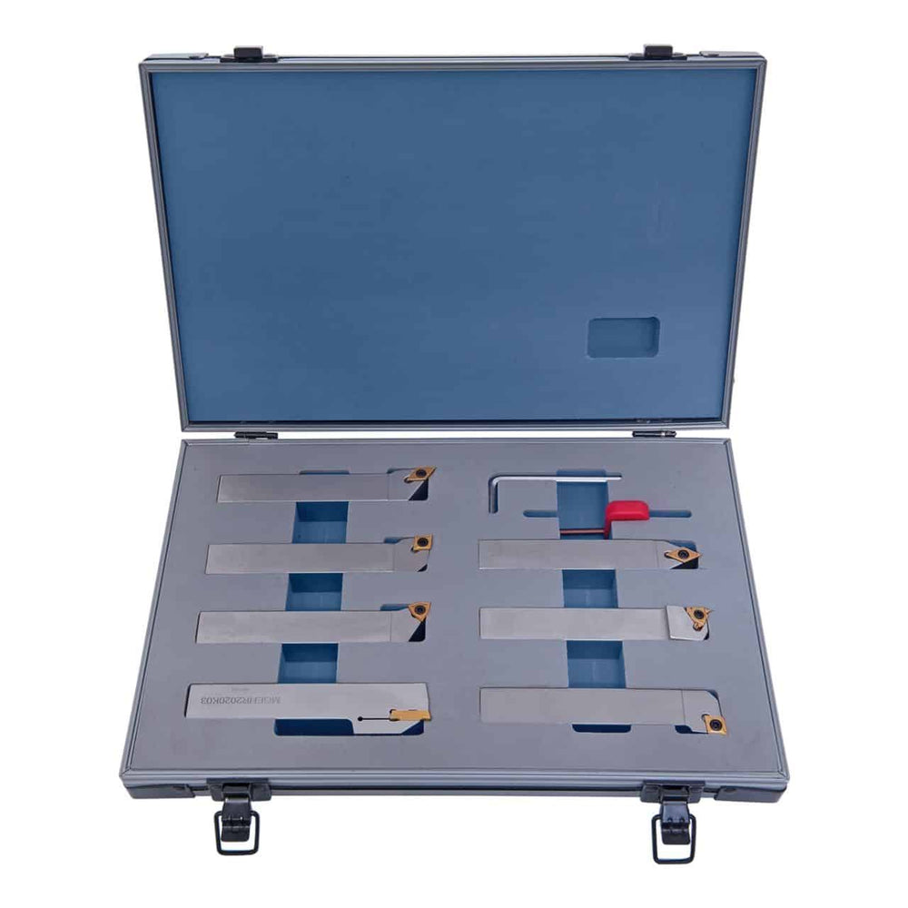 Bernardo Cutting Tool Lathe Tool Set with Carbide Inserts, 20 mm, Set P
