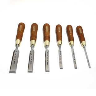 Narex Cutting Tool Polished PREMIUM Bevel Edge Chisel Set in Wooden Box