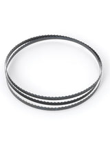 Confezione da tre lame da 111" per seghe a nastro Record Power, in larghezze da 1/4", 3/8" e 1/2", prodotte in UK per legno e lavorazioni curve o diritte.