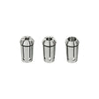 Set di 3 pinze Bernardo in acciaio temprato (6, 8, 12 mm), compatibili con la fresatrice T 500 PF, per serraggio preciso e sicuro degli utensili.