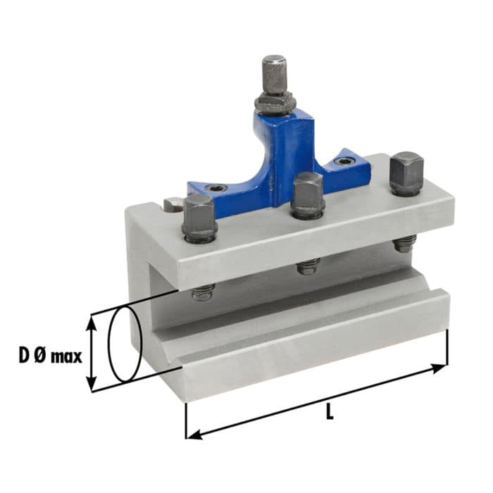 Accessory for Bernardo machine tool Interchangeable holder with a prismatic insert diam. 30 x 100 mm for E dimensions