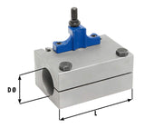 Accessory for Bernardo machine tool Interchangeable holder with a prismatic insert diam. 40 x 100 mm for size E