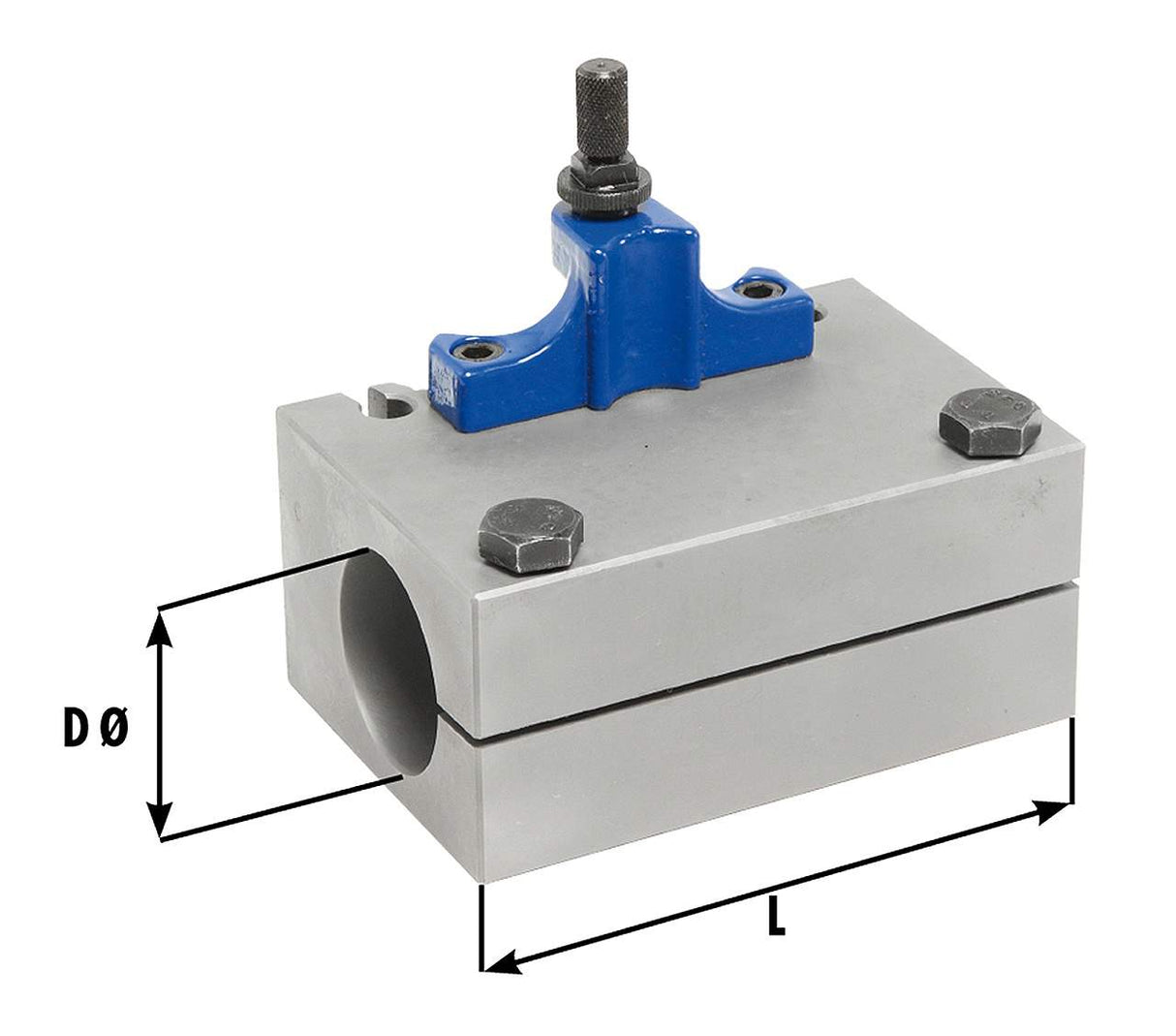 Accessory for Bernardo machine tool Interchangeable holder with a prismatic insert, 50 x 150 mm diameter, for size C