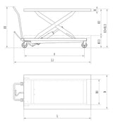 Hydraulic platform lifting table with large top TG 1000
