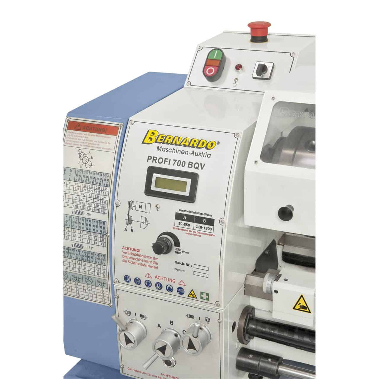 Lathe Bernardo Profi 700 BQV Vario / 230 V – Compact and reliable