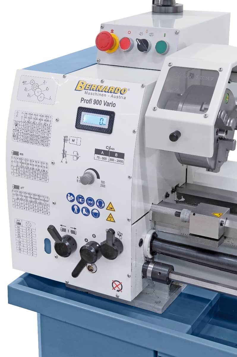 Bernardo Profi 900 Vario Lathe 400V – With electronic variable speed control