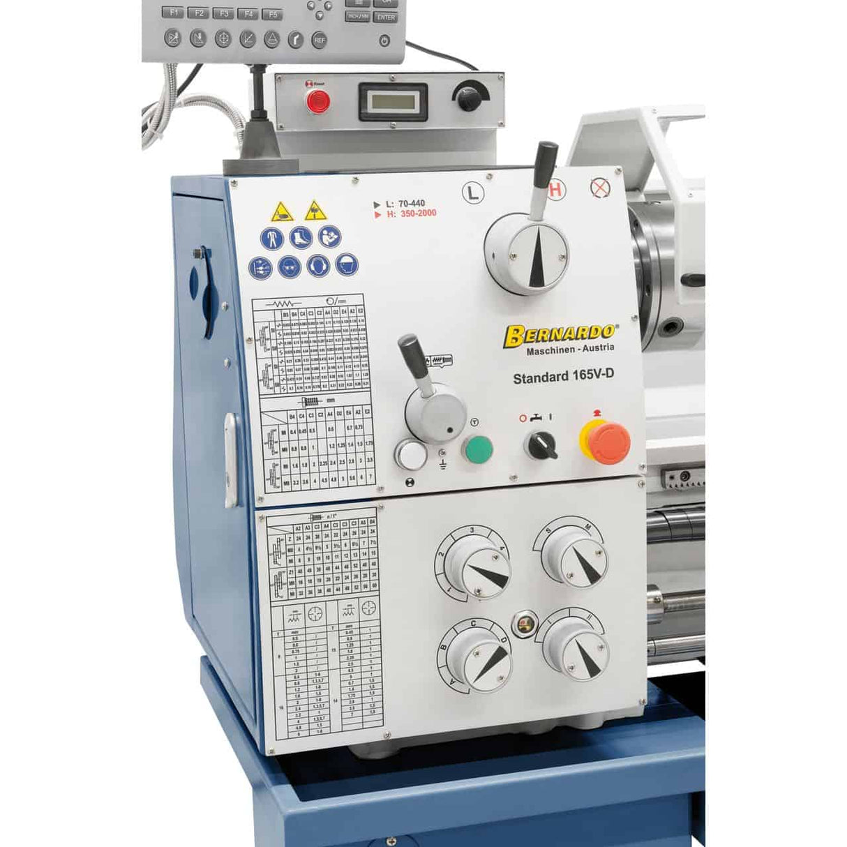 Bernardo Standard 165 V-D Lathe with ES-12 V 3-axis DRO