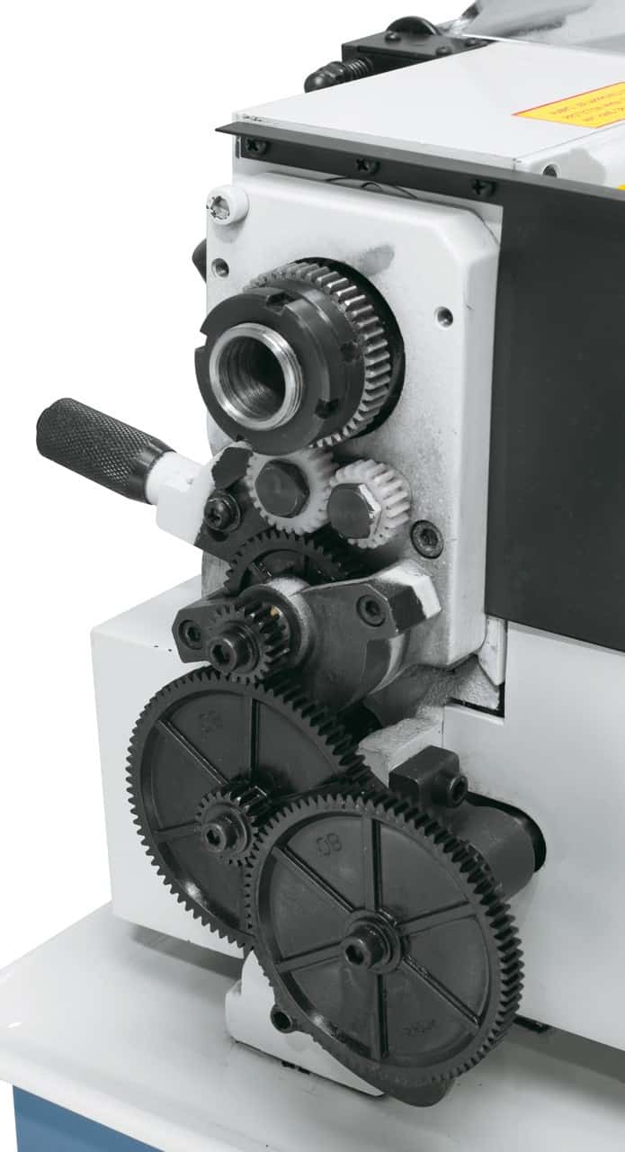 Bernardo Hobby 350 VD metal lathe – 350 mm center distance, digital display for speed + carriage, automatic feeds, 0.35 kW motor, 230V single-phase, weight 44 kg