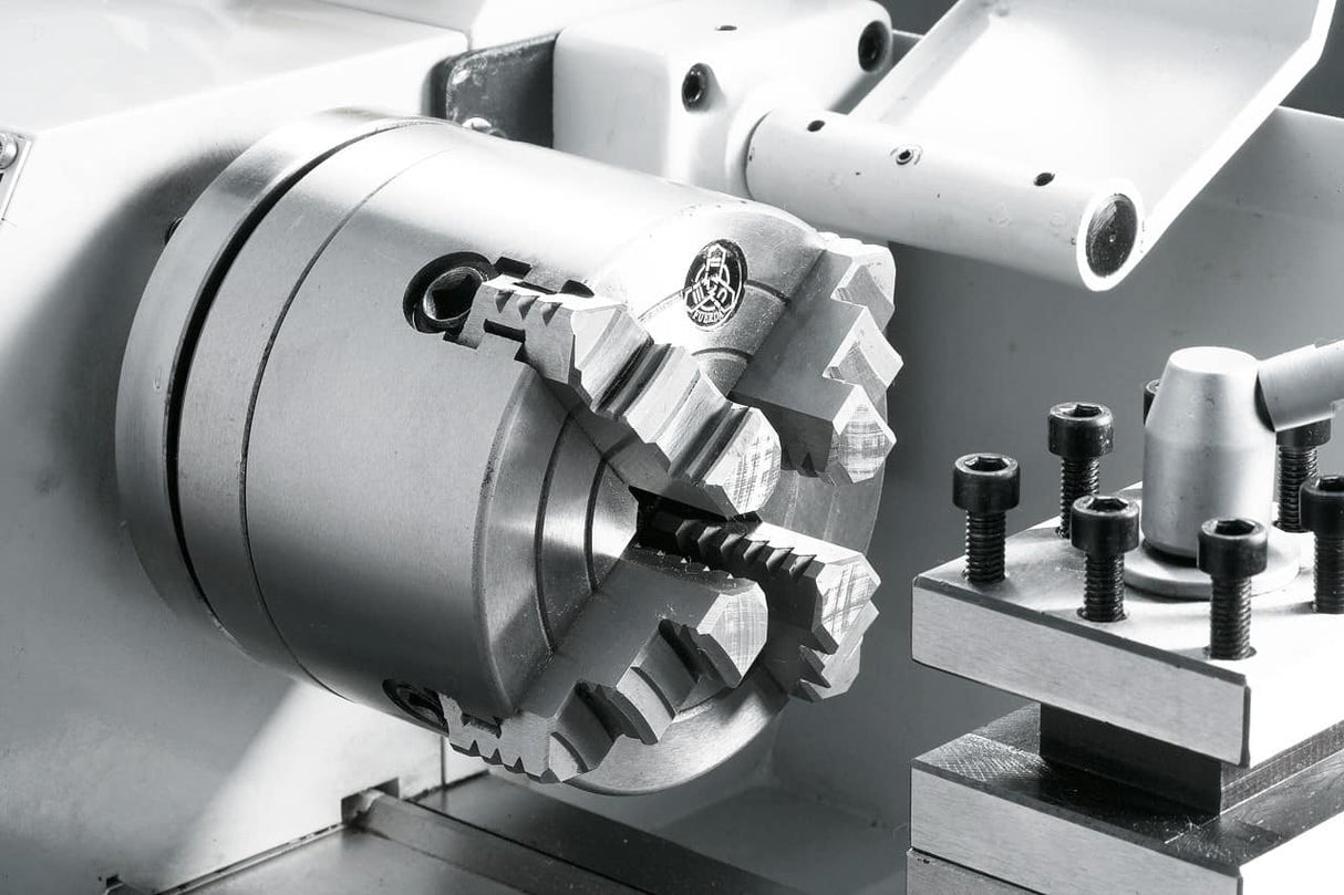 Bernardo Profi 300 V metal lathe - 300 mm centre distance, 180 mm swing over bed, 20 mm spindle bore MK 3, 0.5 kW 230V single-phase motor, digital speed display, 60 kg weight