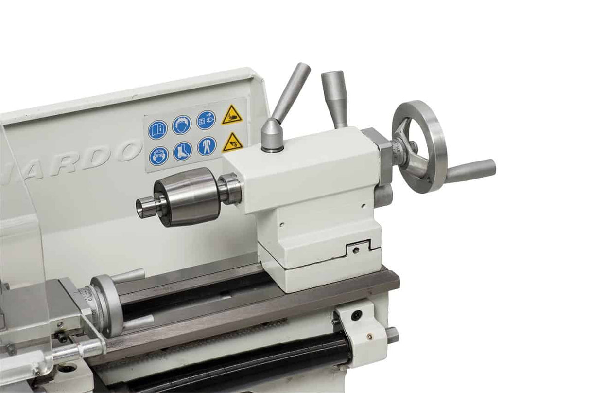 Bernardo Profi 300 V metal lathe - 300 mm centre distance, 180 mm swing over bed, 20 mm spindle bore MK 3, 0.5 kW 230V single-phase motor, digital speed display, 60 kg weight