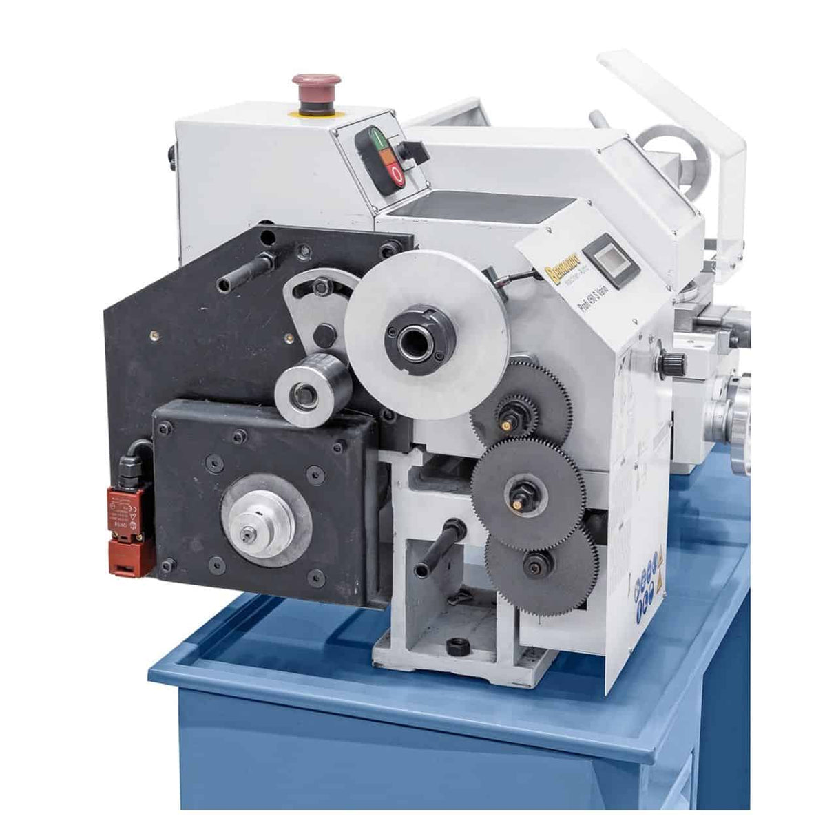 Bernardo Profi 450 S Vario metal lathe – center distance 450 mm, Ø 230 mm swing over bed, spindle bore Ø 20 mm MK 3 taper, 0.9 kW 230V single-phase motor, digital speed display, weight 112 kg