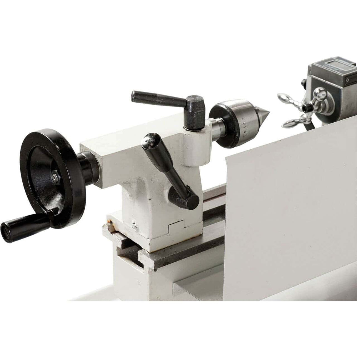 Bernardo Hobby 350 VD metal lathe – 350 mm center distance, digital display for speed + carriage, automatic feeds, 0.35 kW motor, 230V single-phase, weight 44 kg