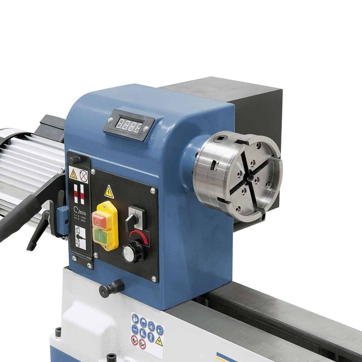 Bernardo HCL 620 Wood Lathe – 620 mm center distance (up to 1200 mm with extension), Ø 400 mm over bed, M33 × 3.5 spindle, 1.1 kW 230V single-phase motor, Delta inverter, LED display, 150 kg weight