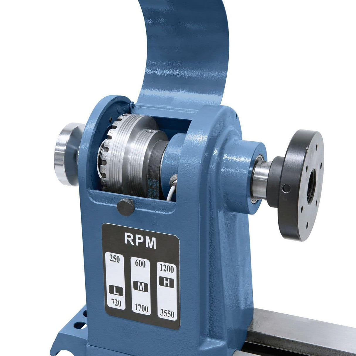 Bernardo VDM 500 wood lathe – distance between centres 520 mm, Ø 360 mm over bed, M33 × 3.5 spindle, 0.75 kW 230V single-phase motor, LED display, weight 50 kg