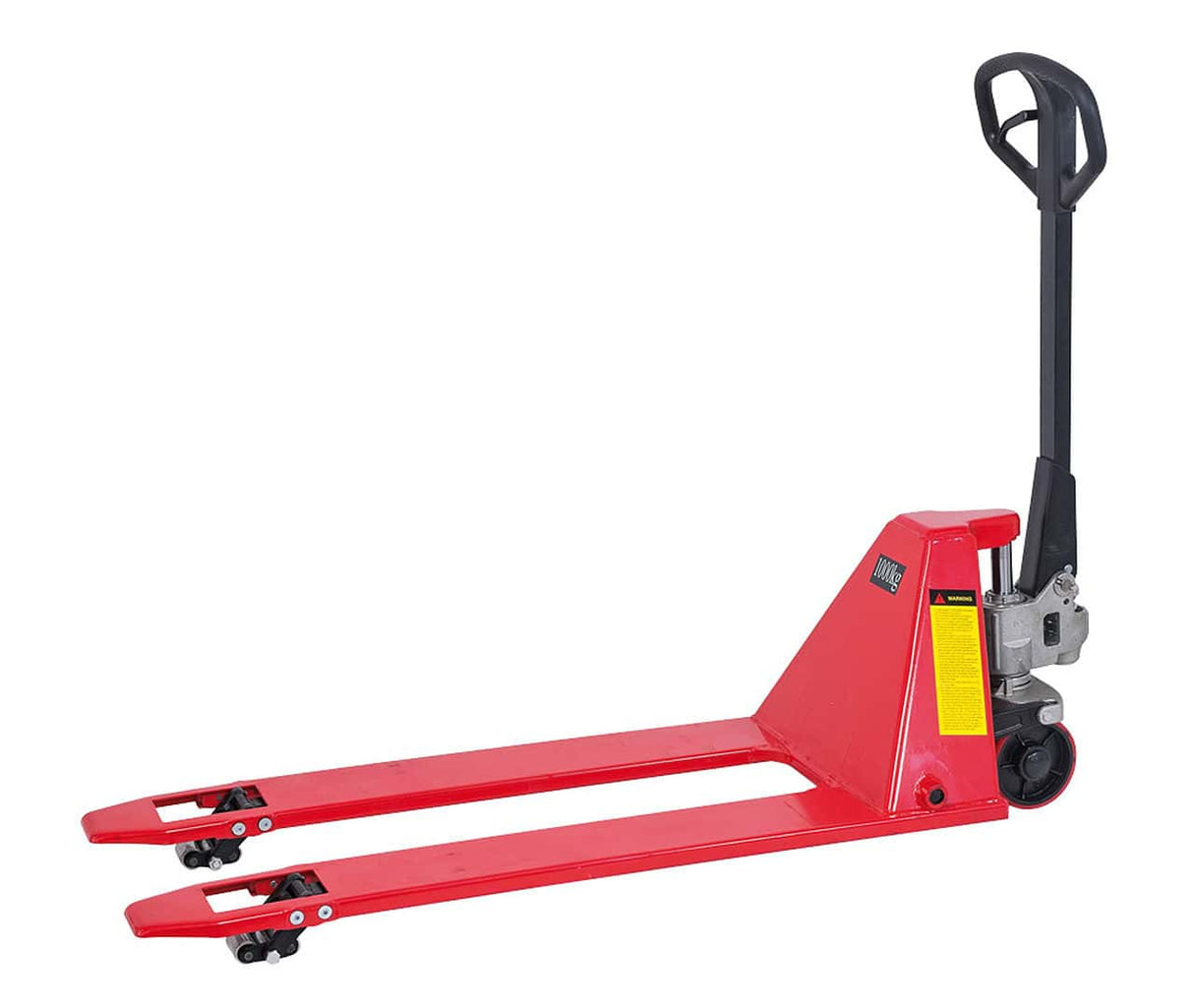 Bernardo PHW 1.0 LOW-35 manual pallet truck with low forks – capacity 1000 kg, minimum fork height 35 mm for low-profile pallets, max lift 90 mm, weight 64 kg