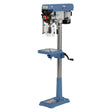 Trapano a colonna SBM 20 Vario con motore 400 V, display digitale, tavola inclinabile e laser incrociato per centraggio preciso.