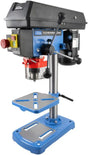 Trapano da banco Guede GTB 14/509 con trasmissione a cinghia, tavolo inclinabile ±45°, mandrino da 16 mm e motore da 500 W.