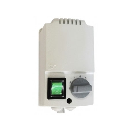 Trasformatore di controllo della velocità di rotazione HC 1,2A, ideale per una regolazione precisa e stabile della velocità di ventilatori e motori elettrici fino a 1,2 ampere, ottimizzando comfort e risparmio energetico.