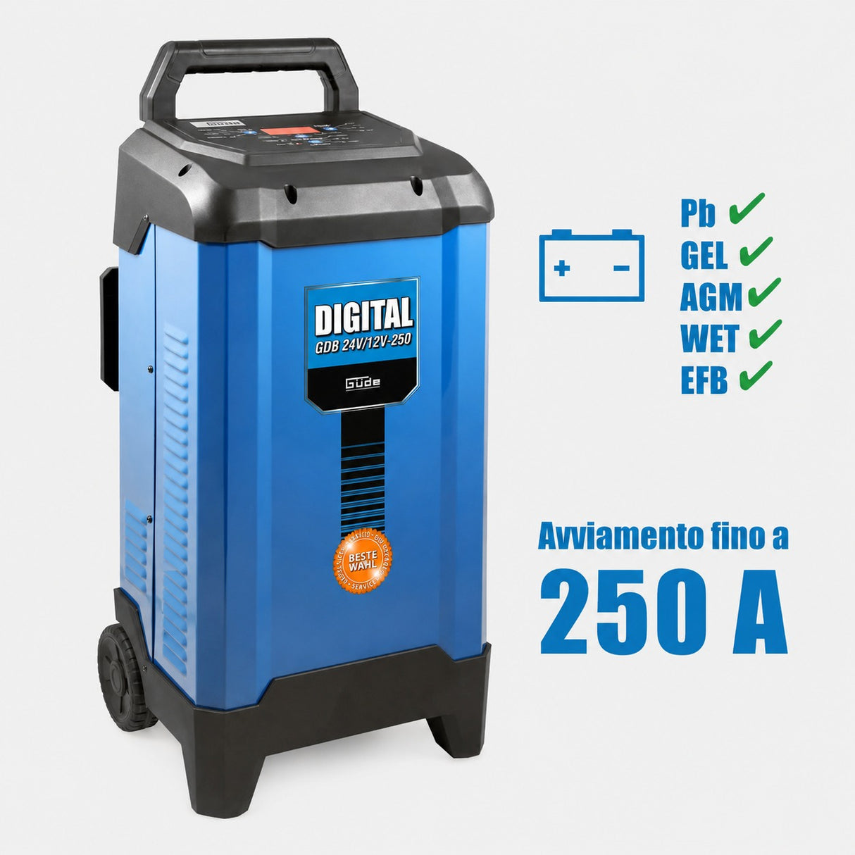 Güde GDB 24V/12V-200 digital battery charger