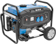 
Generatore a benzina Güde GSE 4701 RS art. 40729, motore 4T OHV 224 cm³ 5,5 kW, 3.600 W, con carrello e ruote grandi, su sfondo bianco