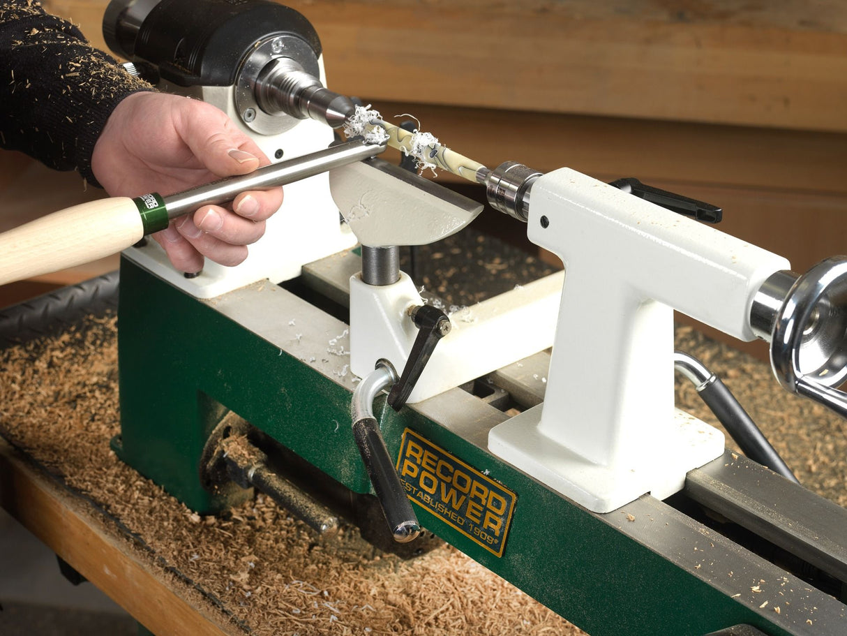 Record Power Pathfinder Combo – Bench Lathe with Chuck, Collets and Bed Extension