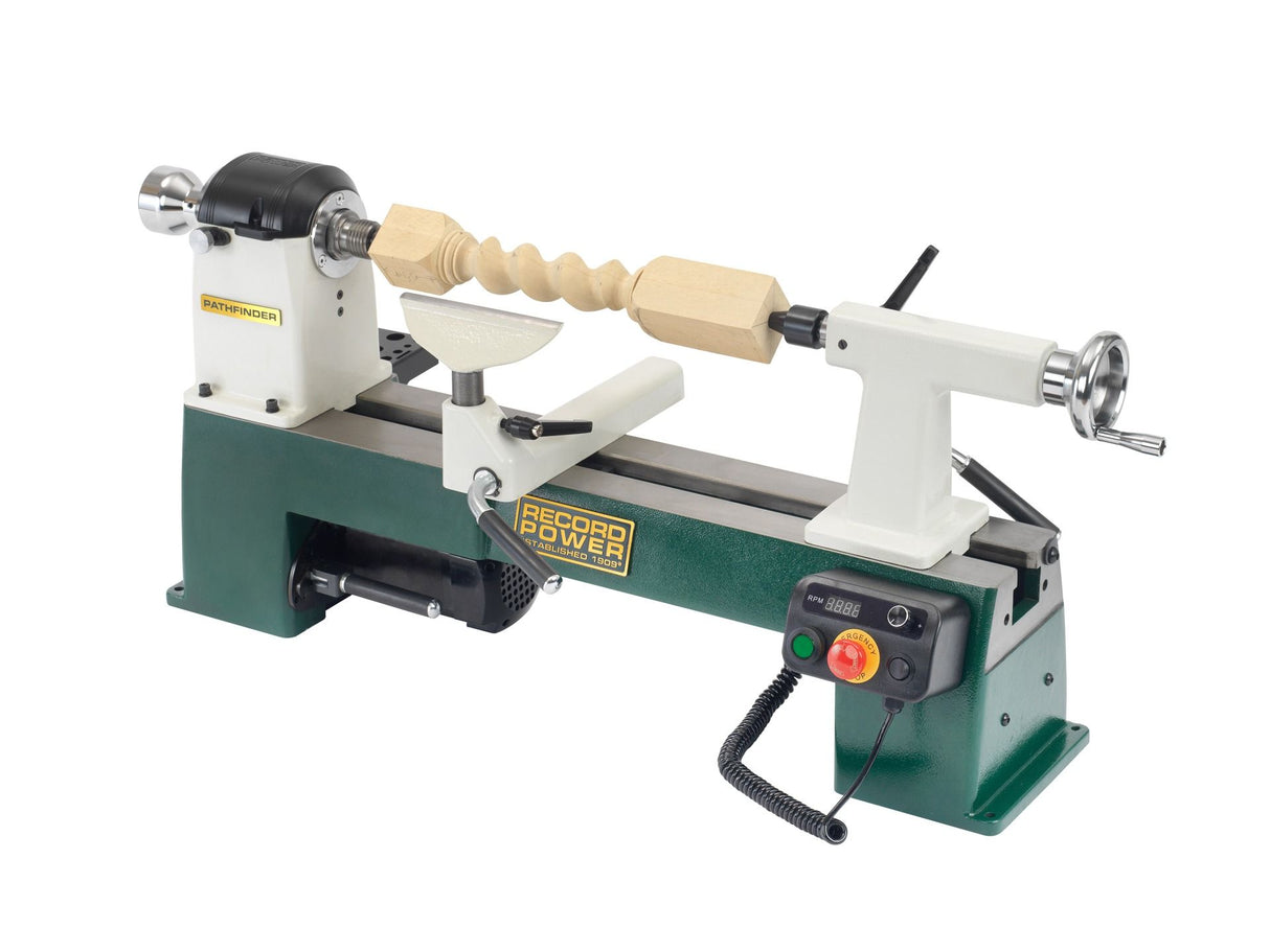 Record Power Pathfinder Combo – Bench Lathe with Chuck, Collets and Bed Extension